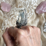 Clear Quartz Art Piece Ring - Unique Piece -