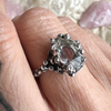 Solitaire Herkimer Diamond Band Ring - Made On Order -